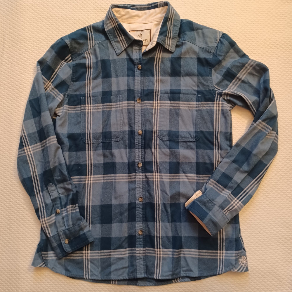 Legendary Whitetails Women's Blue Plaid Flannel Shirt Size Medium
